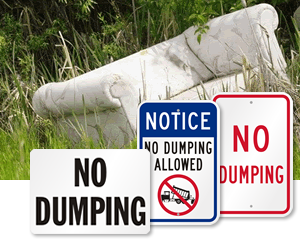No Dumping Signs and Labels | Free Customization, Quick Delivery