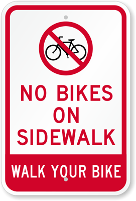 are bikes allowed on the sidewalk