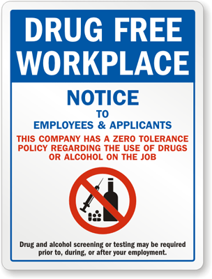 Printable This Is A Drug Free Workplace Notice Sign