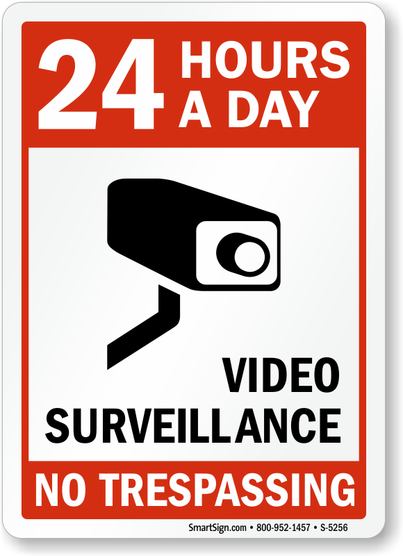 Video Surveillance Signs Free Shipping Options