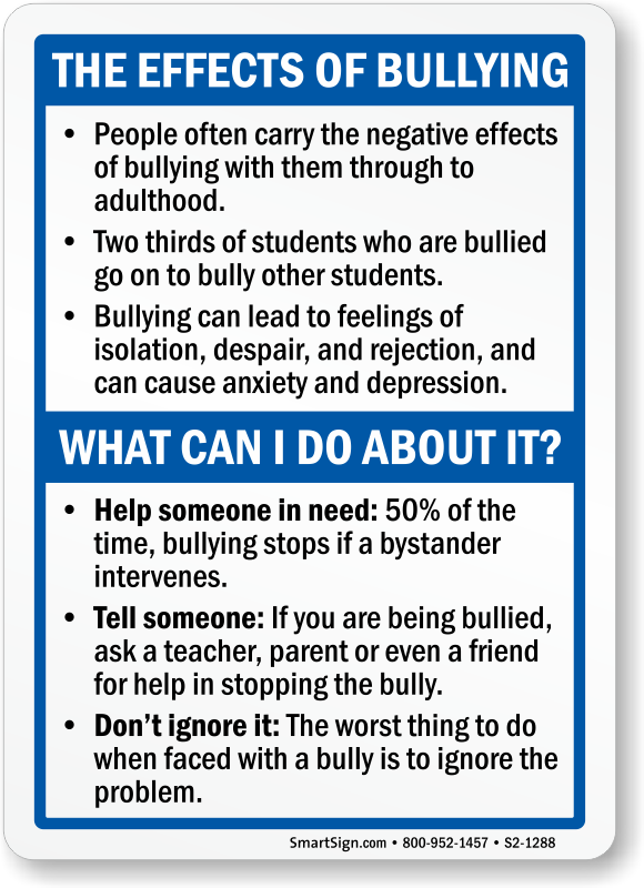 Negative effects of bullying