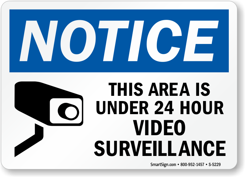 Free Printable Surveillance Camera Signs Printable World Holiday