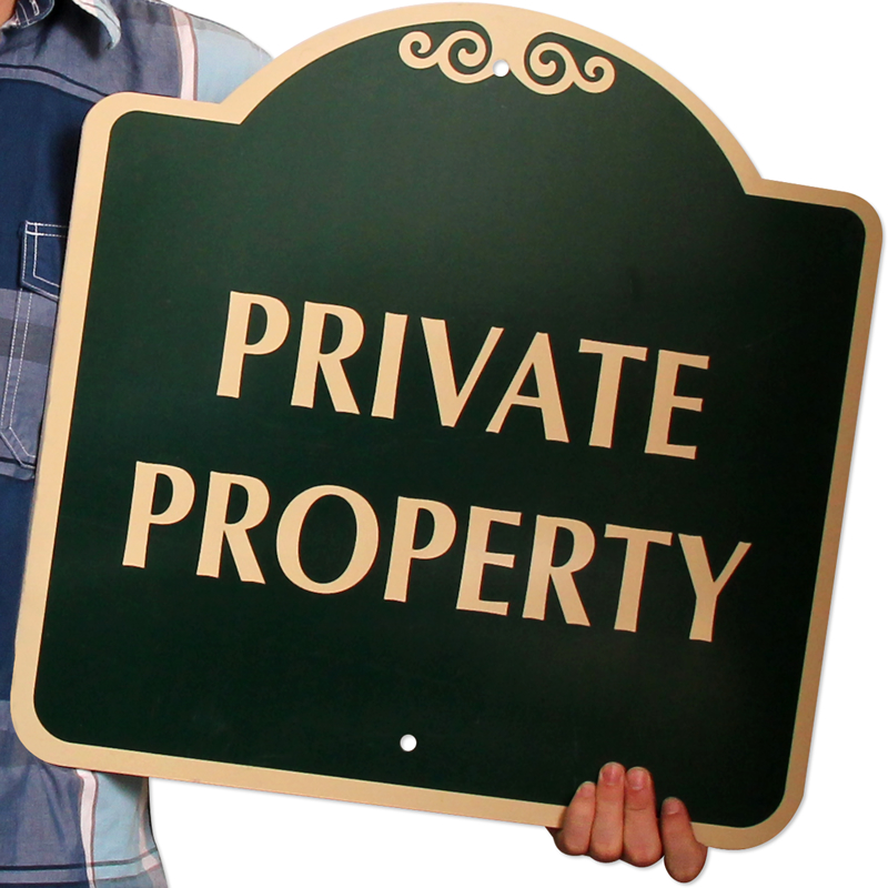 Private Property Designer Sign Free And Fast Shipping Sku K 6007