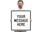Custom Square Shaped Metal Signs