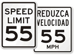 50 MPH & 55 MPH Signs
