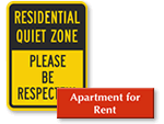Apartment Security Signs