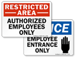 Employees Only Signs