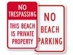 Beach Parking Signs