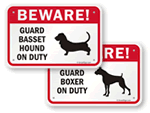 Beware Dog Breed Signs
