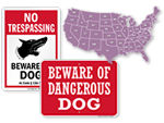 Beware of Dog Signs by State