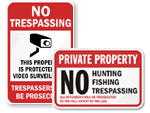 Big No Trespassing Sign