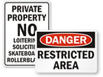Big Private Property Signs
