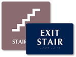 Braille Stair Signs