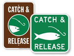 Catch & Release Fishing Signs