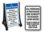 Security Checkpoint Signs