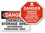 Chemical Storage Area Signs