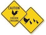 Chicken Crossing Signs