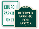 Church Members Parking Only Signs