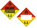 Class 5 Organic Peroxide Placards