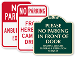 Custom No Parking Signs