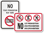 No Skateboard Signs   Custom Templates