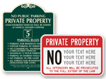 Custom Property Policy Signs