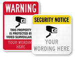 Custom Video Surveillance Signs