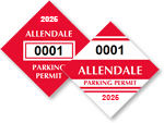 Diamond Window Parking Decals