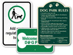Pet Park Regulation Signs