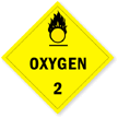 Class 2 Oxygen Placards