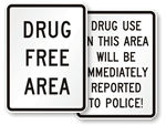 Drug Free Area Signs