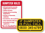 Dumpster Signs