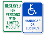 Senior Citizen Parking Signs