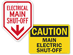 Electrical Shut Off Signs