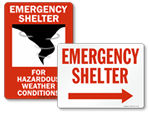 Emergency Shelter Signs