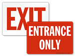 Entrance & Exit Signs
