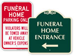 Funeral Parking Signs