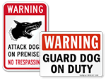 Guard Dog Keep Out Signs