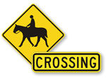 Horse Crossing Signs