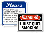 Funny No Smoking Signs