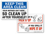 Keep Clean Signs