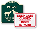 Dog Gate Signs