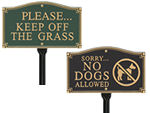 Keep Dog Off Grass Plaques