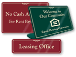 Leasing Office Signs
