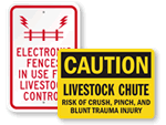 Livestock Warning Signs