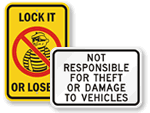 Lock Your Car Signs