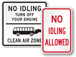 No Idling Signs