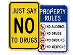 No Marijuana Signs