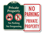 No Parking Private Property Signs