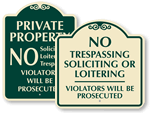 Decorative No Soliciting Signs